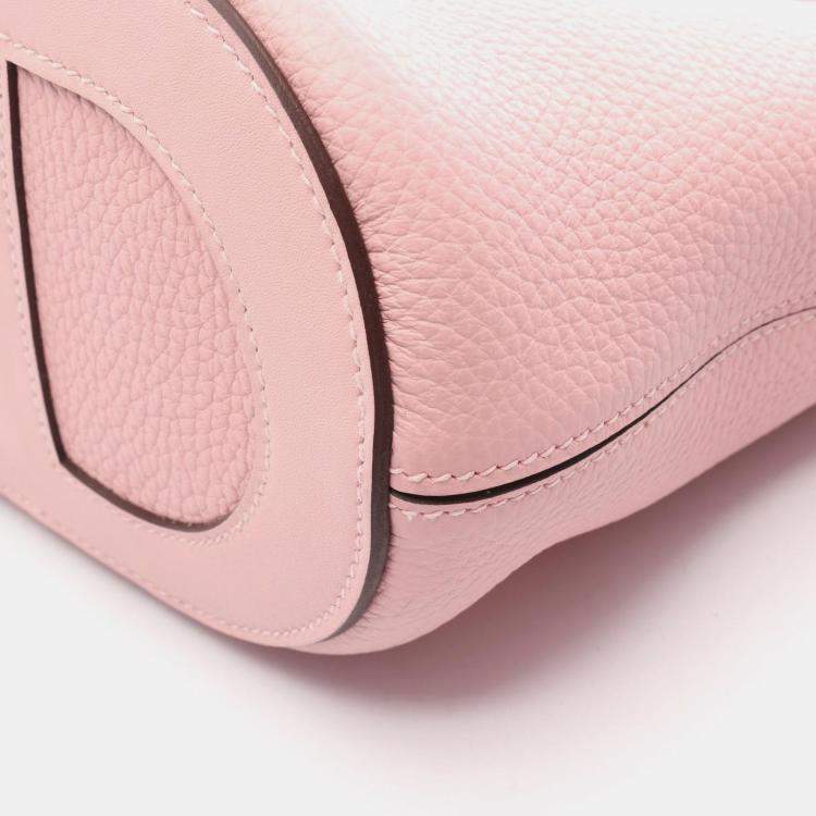 Pre Owned Hermes In The Loop 18 Rose Sakura Taurillon Clemence Leather Handbag
