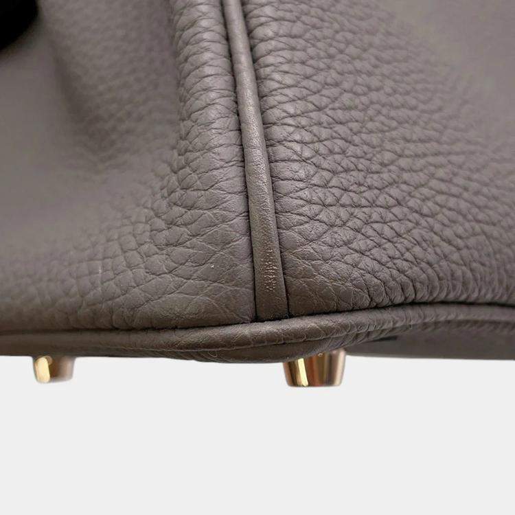 Pre Owned Hermes Birkin Etain Togo Leather Size 30