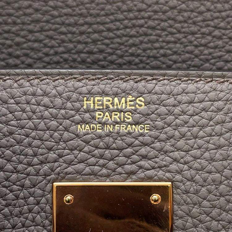 Pre Owned Hermes Birkin Etain Togo Leather Size 30