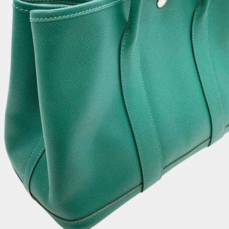 Pre Owned Hermes Garden Party Vert Jade Epsom Size Tpm