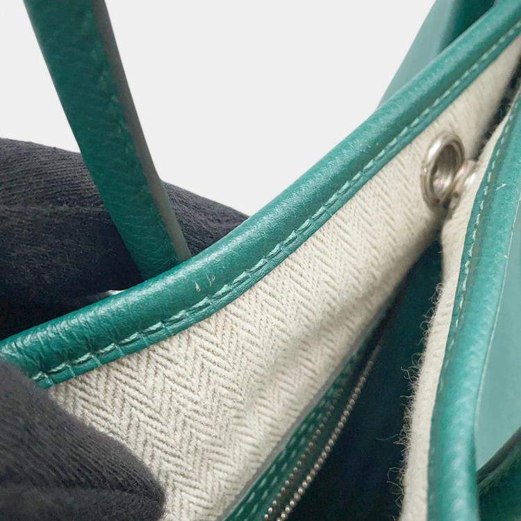 Pre Owned Hermes Garden Party Vert Jade Epsom Size Tpm