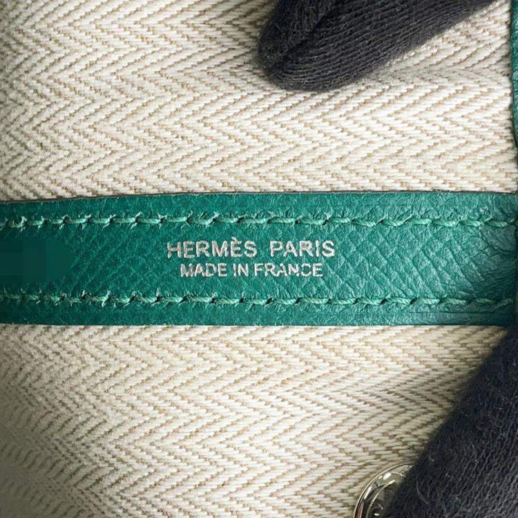 Pre Owned Hermes Garden Party Vert Jade Epsom Size Tpm