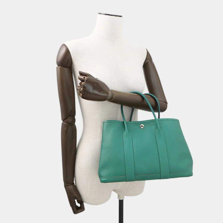 Pre Owned Hermes Garden Party Vert Jade Epsom Size Tpm