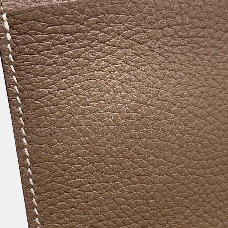 Pre Owned Hermes Halzan Etoupe Taurillon Clemence Size 31