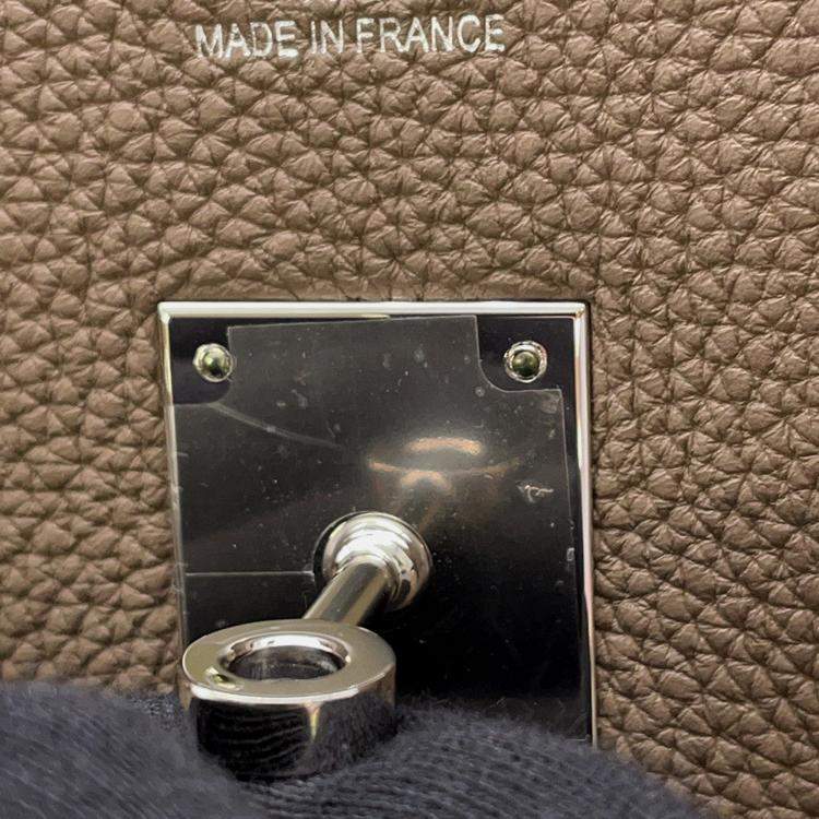 Pre Owned Hermes Birkin 35 Etoupe Togo Leather Bag 