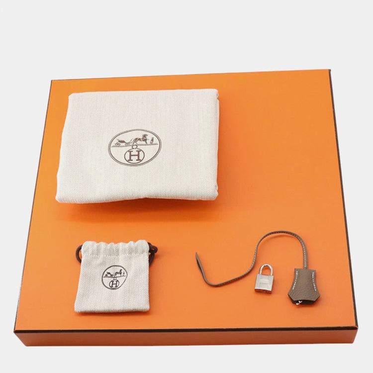 Pre Owned Hermes Birkin 35 Etoupe Togo Leather Bag 