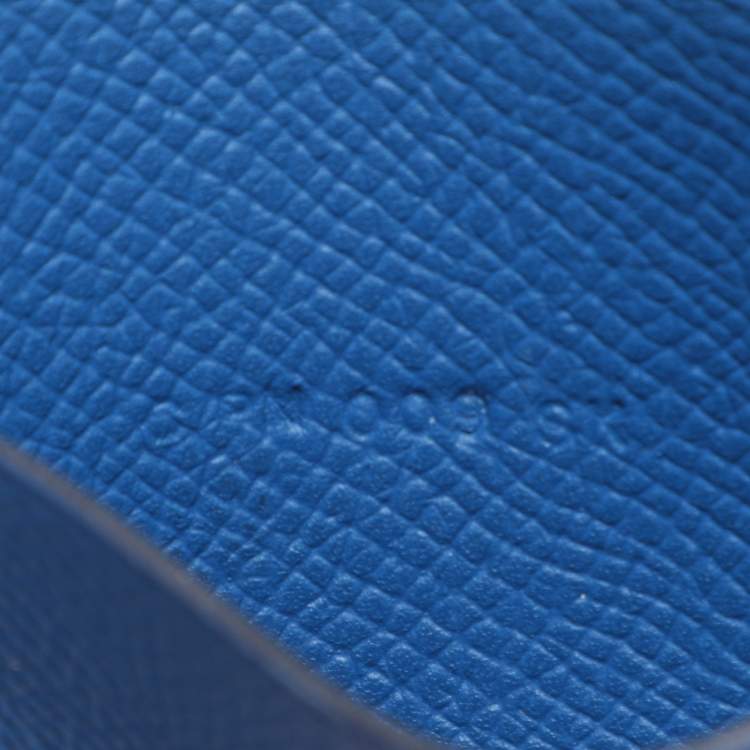 Pre Owned Hermes Bearn Bleu Zellige Epsom Leather Wallet
