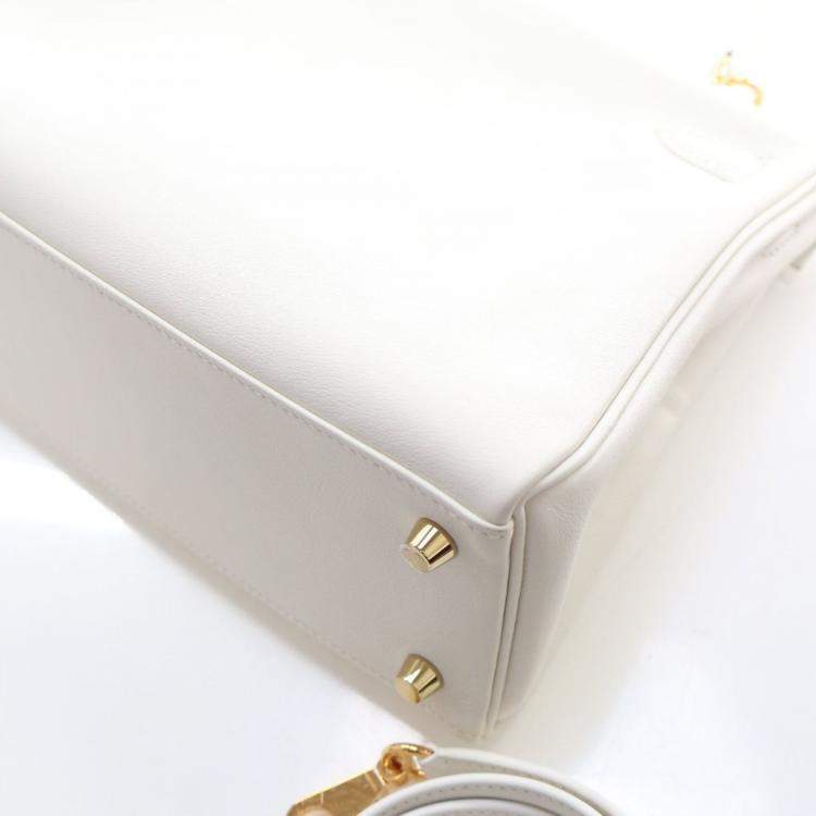 Pre Owned Hermes  Kelly 25 White Swift Bag
