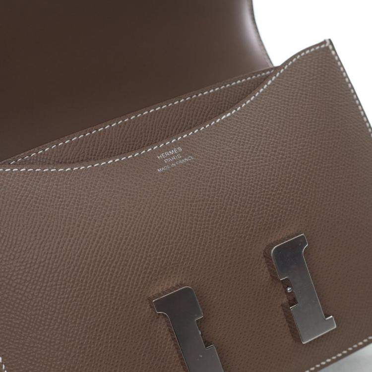 Pre Owned Hermes Etoupe Epsom Constance NM 18