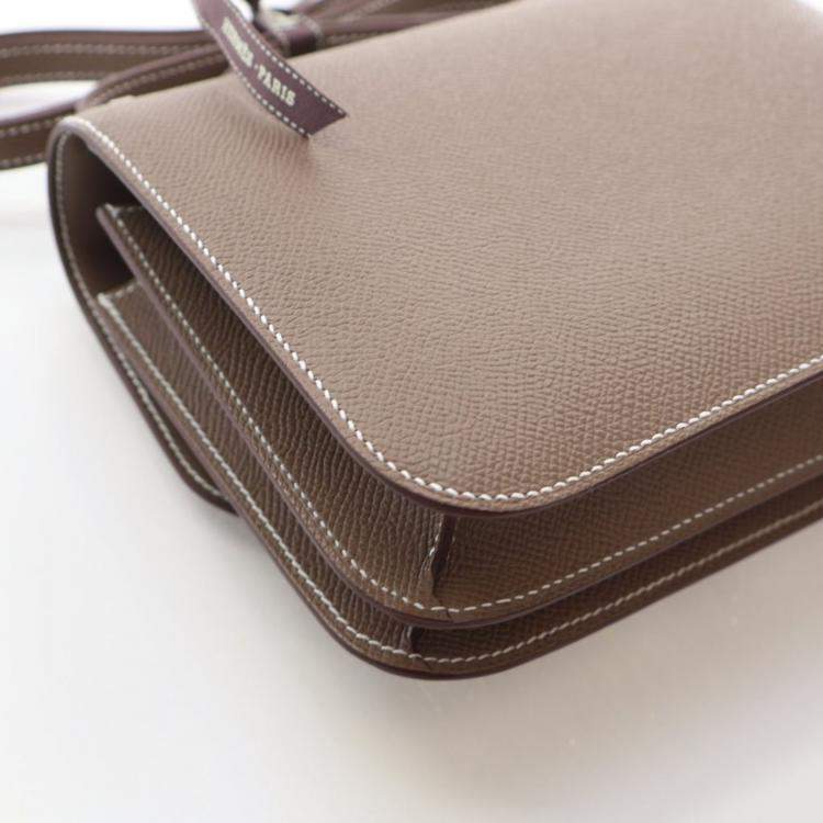 Pre Owned Hermes Etoupe Epsom Constance NM 18