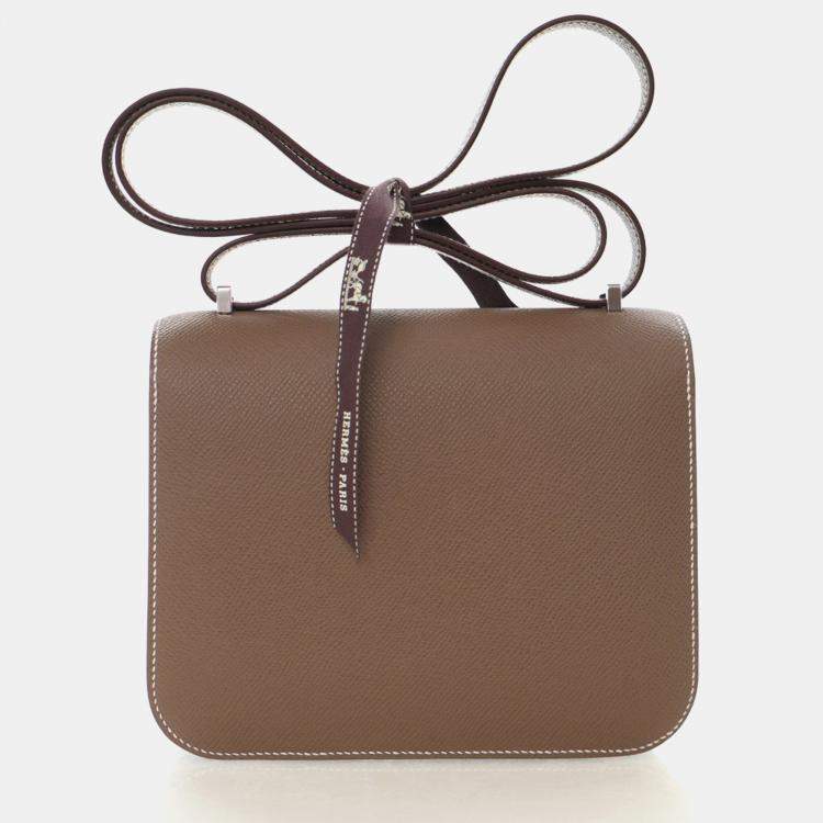 Pre Owned Hermes Etoupe Epsom Constance NM 18