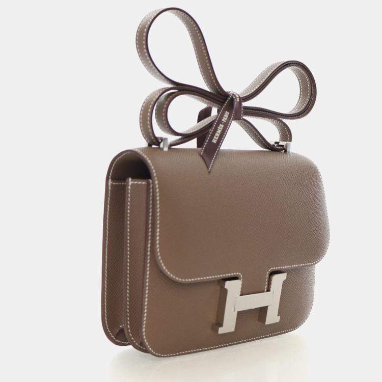 Pre Owned Hermes Etoupe Epsom Constance NM 18