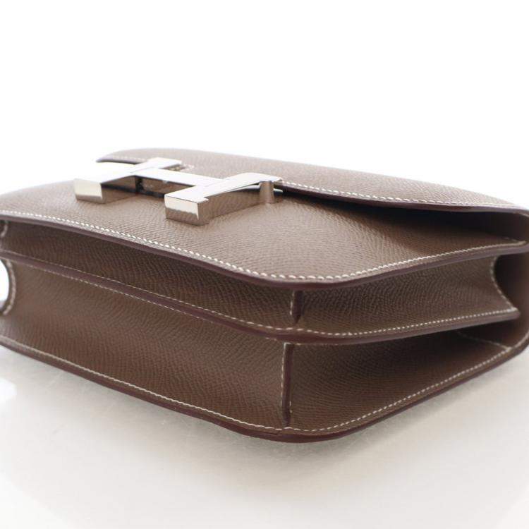 Pre Owned Hermes Etoupe Epsom Constance NM 18