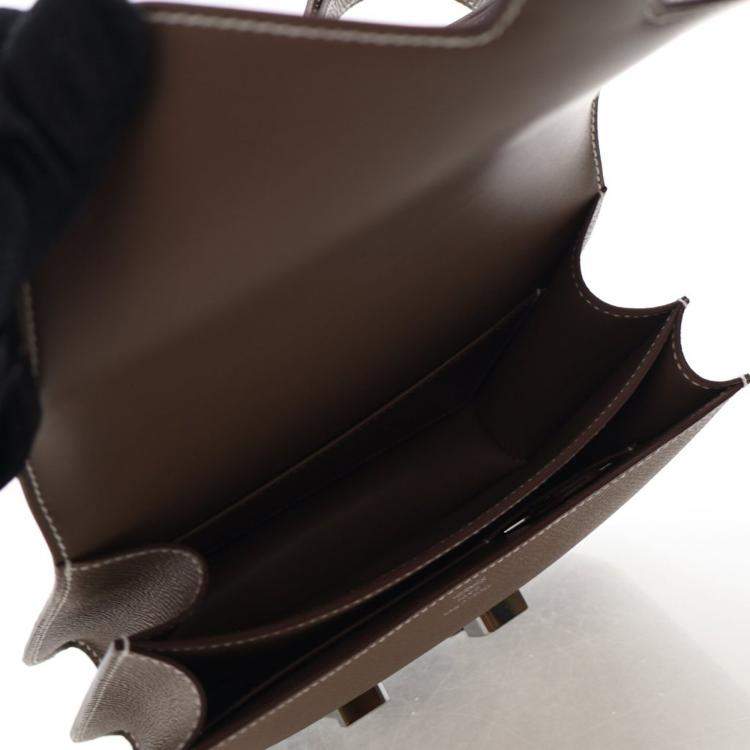 Pre Owned Hermes Etoupe Epsom Constance NM 18