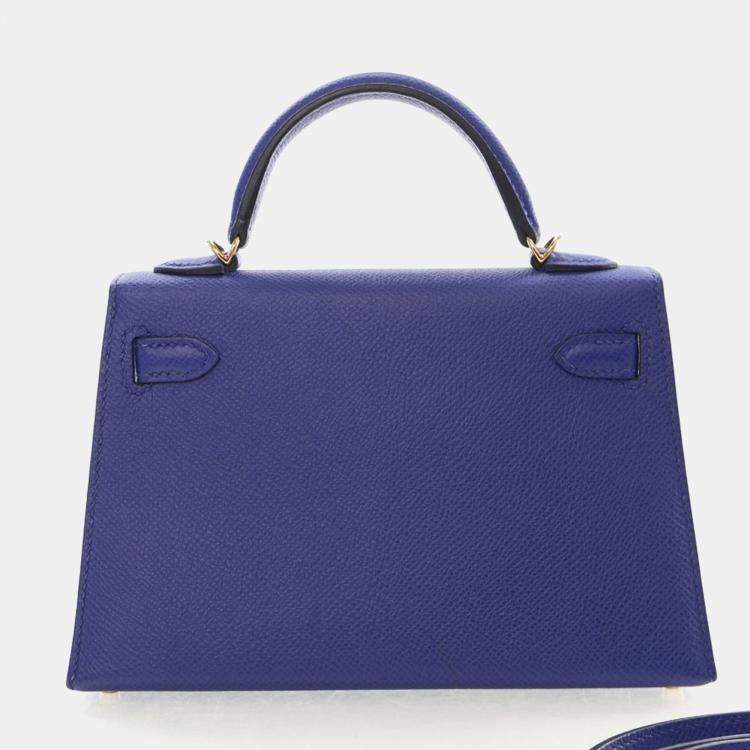 مملوكة مسبقًا Hermes Bleu Electric Epsom Mini Kelly 20