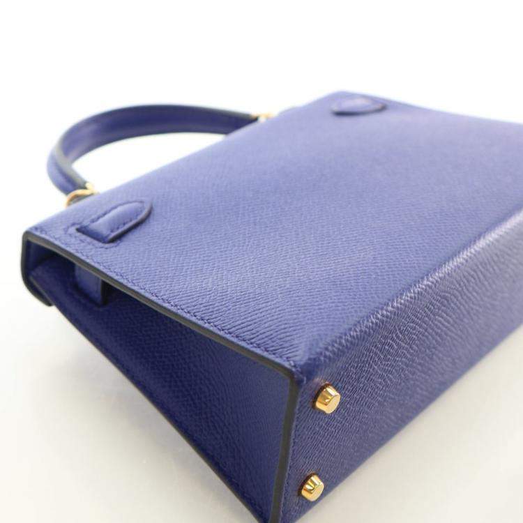 مملوكة مسبقًا Hermes Bleu Electric Epsom Mini Kelly 20