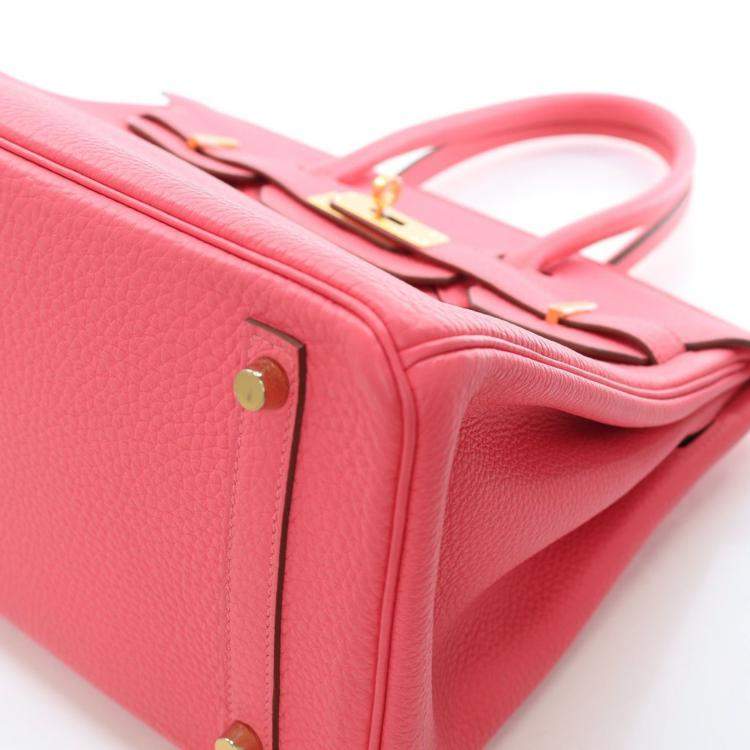 Pre Owned Hermes Rose Lipstick Togo Birkin 30