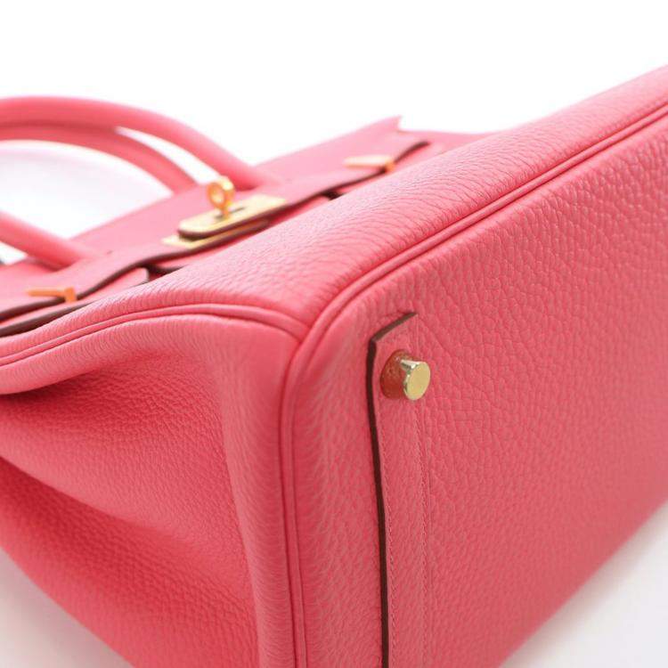 Pre Owned Hermes Rose Lipstick Togo Birkin 30