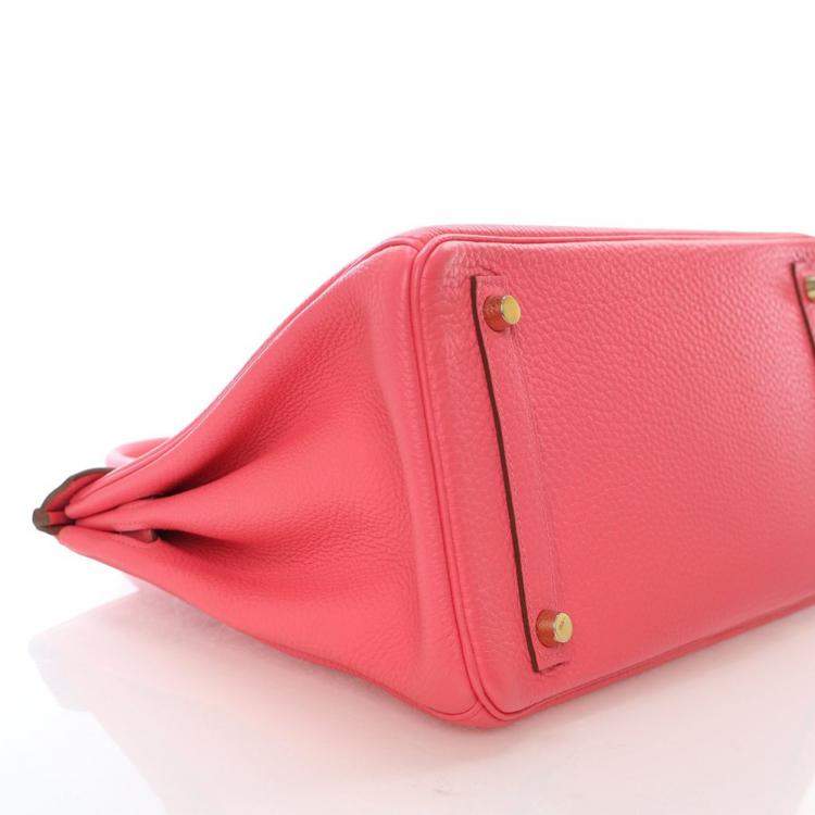 Pre Owned Hermes Rose Lipstick Togo Birkin 30