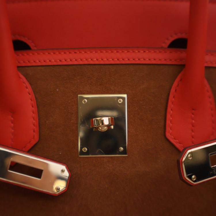 Pre Owned Hermes Grizzly Birkin 30 Chamois Suede Bag 