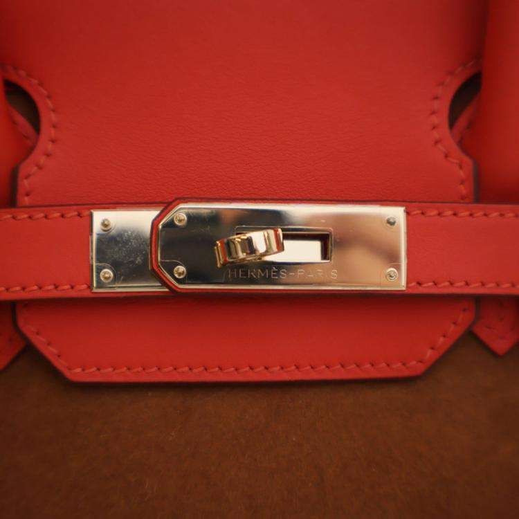 Pre Owned Hermes Grizzly Birkin 30 Chamois Suede Bag 