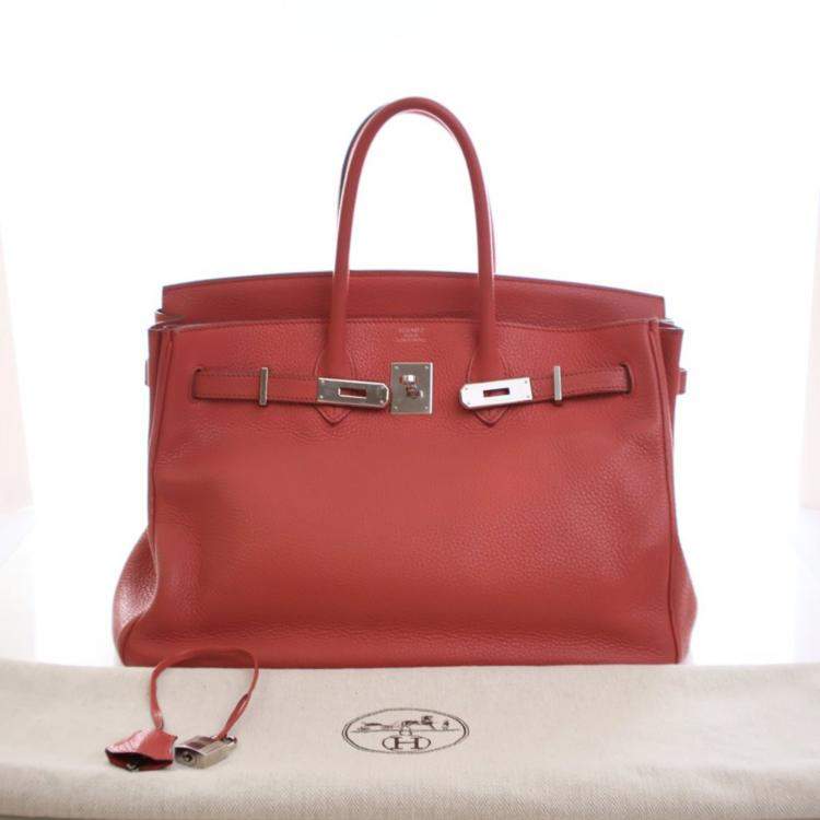 مملوكة مسبقًا Hermes Bougainvillea Clemence Birkin 35