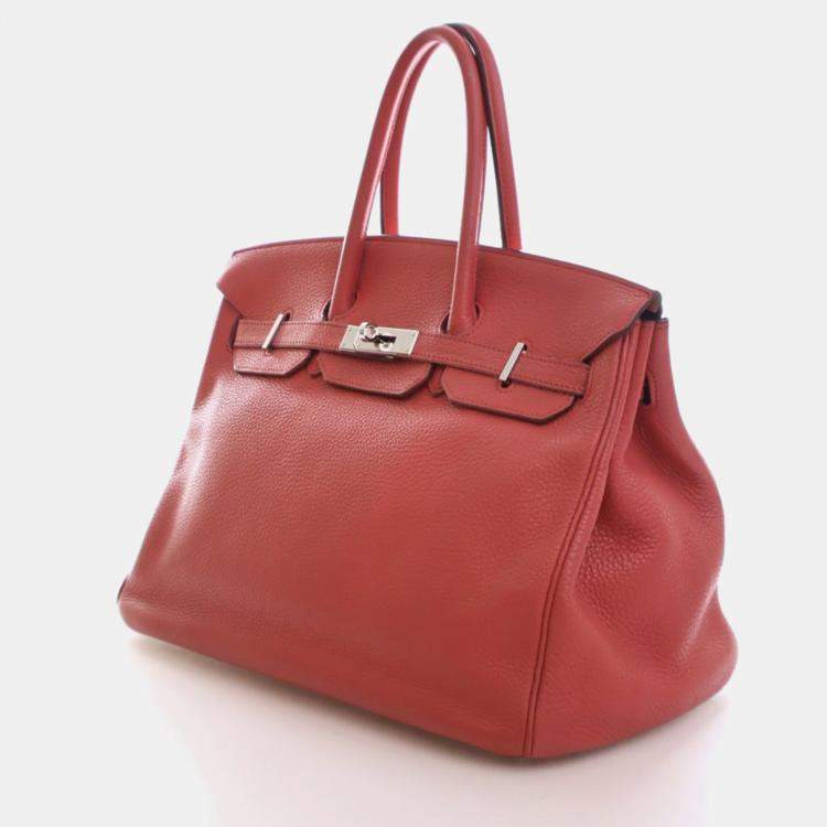 مملوكة مسبقًا Hermes Bougainvillea Clemence Birkin 35