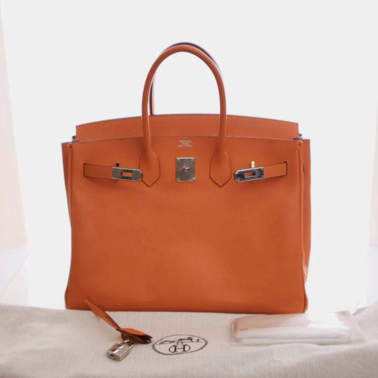 Pre Owned Hermes Feu Epsom Birkin 35