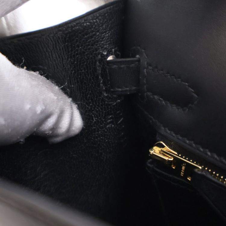 مملوكة مسبقًا Hermes Black Sombrero Sellier Kelly 25