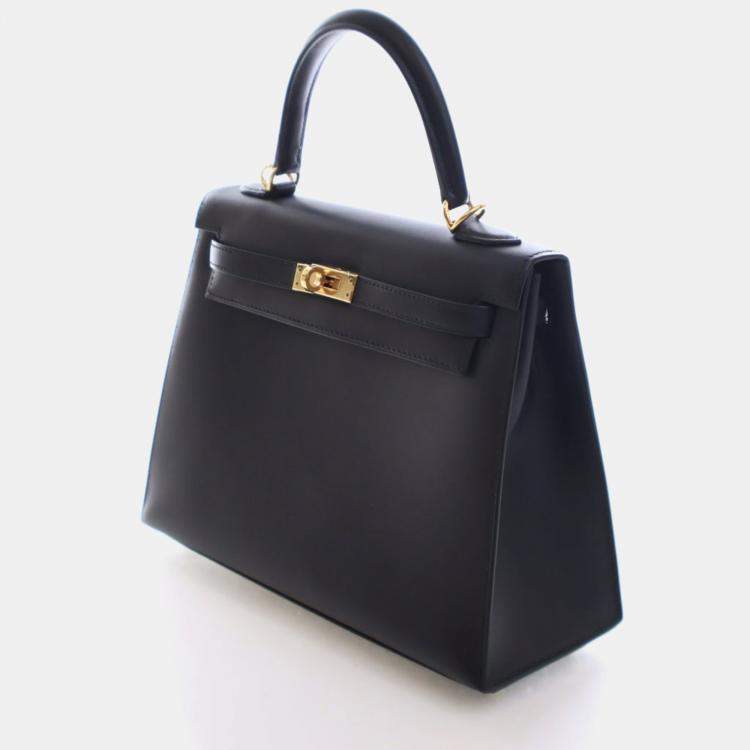 مملوكة مسبقًا Hermes Black Sombrero Sellier Kelly 25