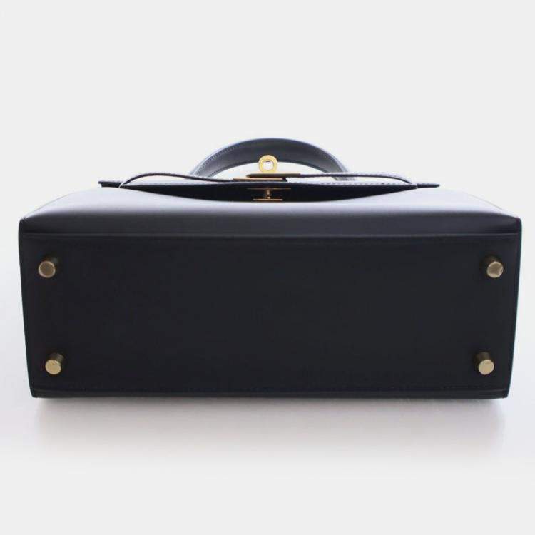 مملوكة مسبقًا Hermes Black Sombrero Sellier Kelly 25