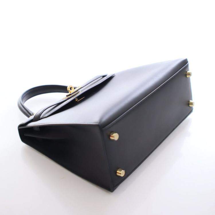 مملوكة مسبقًا Hermes Black Sombrero Sellier Kelly 25