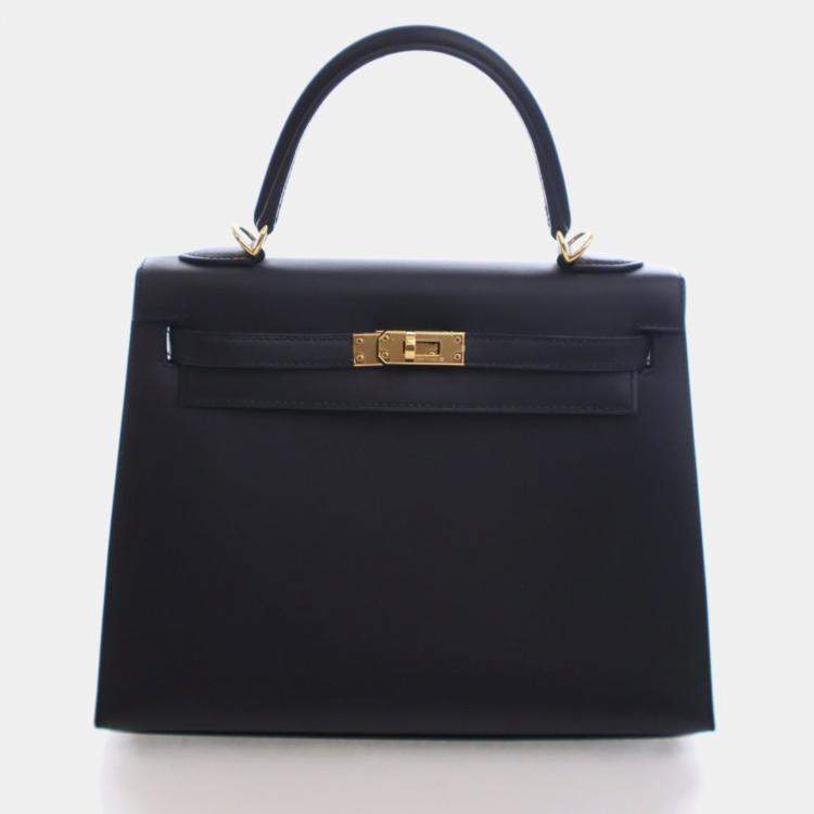 مملوكة مسبقًا Hermes Black Sombrero Sellier Kelly 25