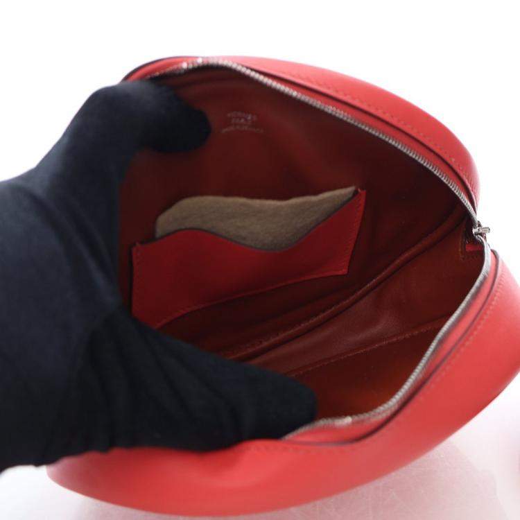 Pre Owned Hermes Rose Texas Verso Swift In The Loop Belt Bag