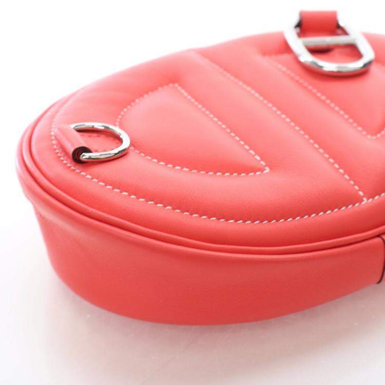 Pre Owned Hermes Rose Texas Verso Swift In The Loop Belt Bag