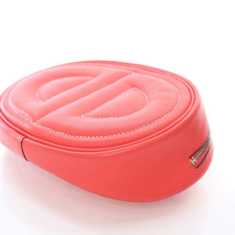 Pre Owned Hermes Rose Texas Verso Swift In The Loop Belt Bag