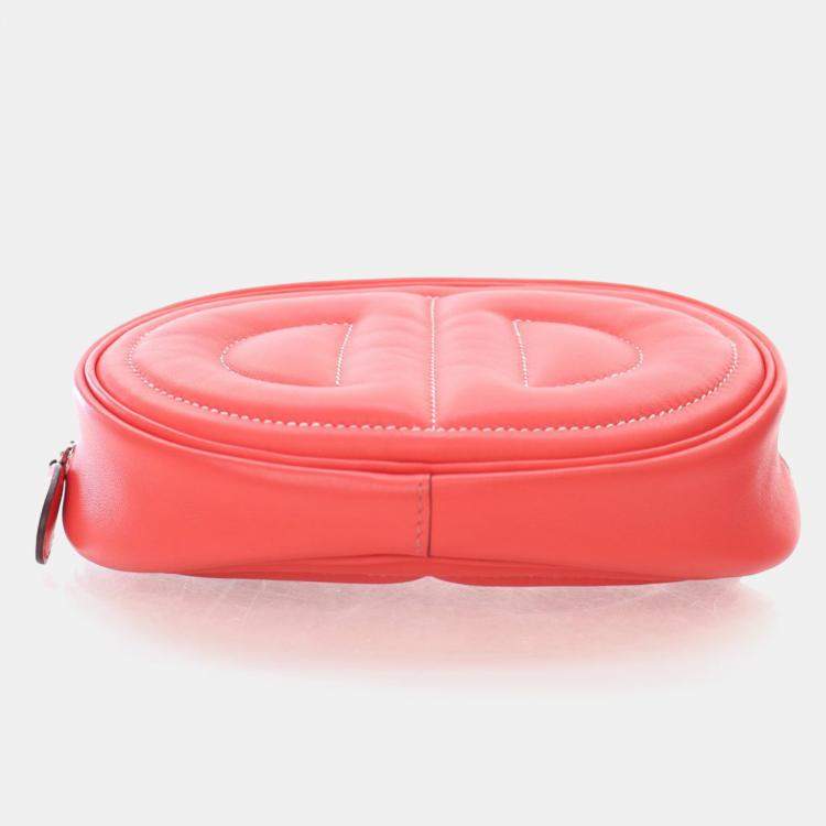 Pre Owned Hermes Rose Texas Verso Swift In The Loop Belt Bag