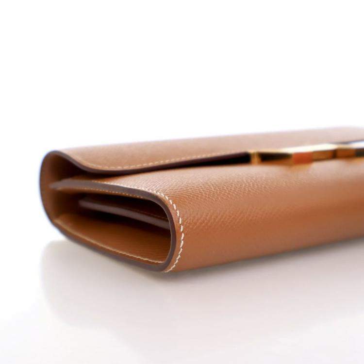 مملوكة مسبقًا Hermes Gold Epsom Constance To Go Wallet