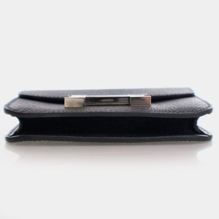 Pre Owned Hermes Noir Epsom Constance Slim Wallet