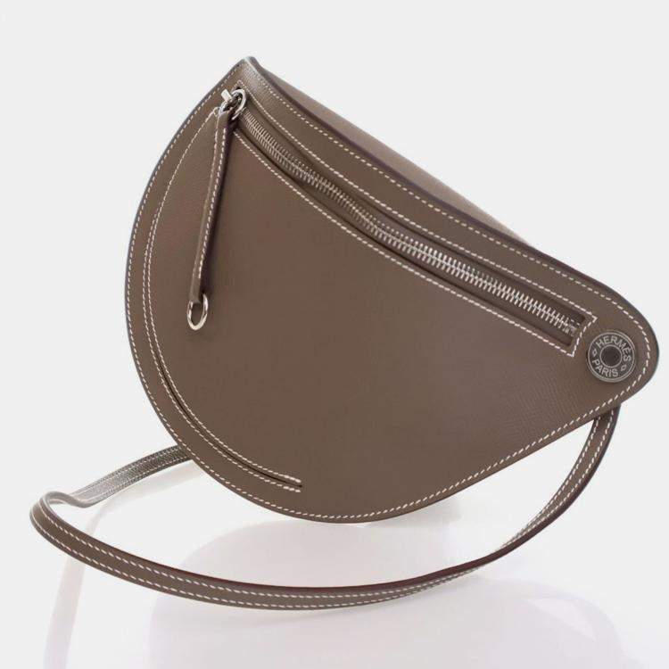 Pre Owned Hermes Etoupe Epsom Petite Course Bag