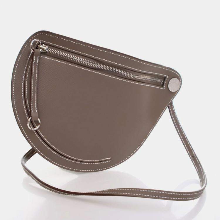 Pre Owned Hermes Etoupe Epsom Petite Course Bag