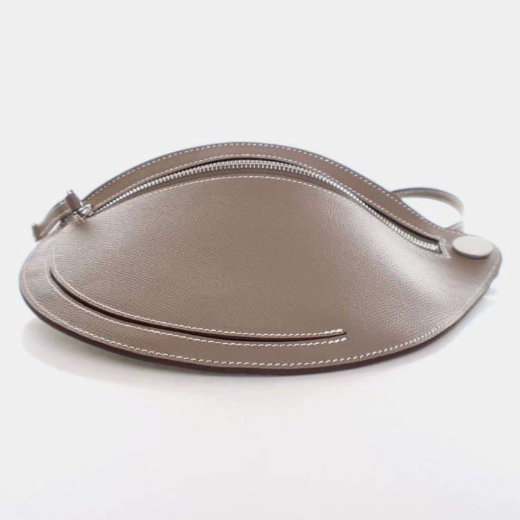 Pre Owned Hermes Etoupe Epsom Petite Course Bag