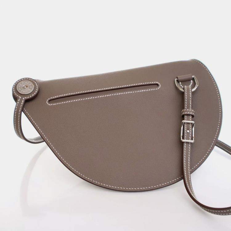 Pre Owned Hermes Etoupe Epsom Petite Course Bag