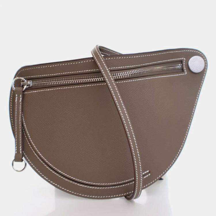 Pre Owned Hermes Etoupe Epsom Petite Course Bag