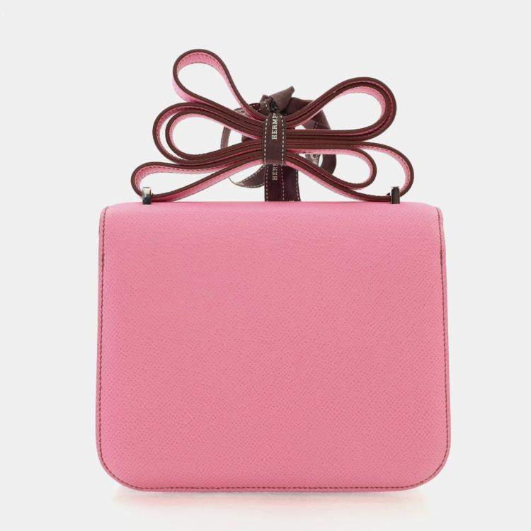 Pre Owned Hermes Bubblegum Epsom Mini Constance 18