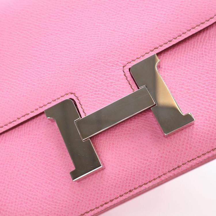 Pre Owned Hermes Bubblegum Epsom Mini Constance 18