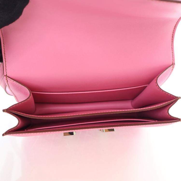 Pre Owned Hermes Bubblegum Epsom Mini Constance 18