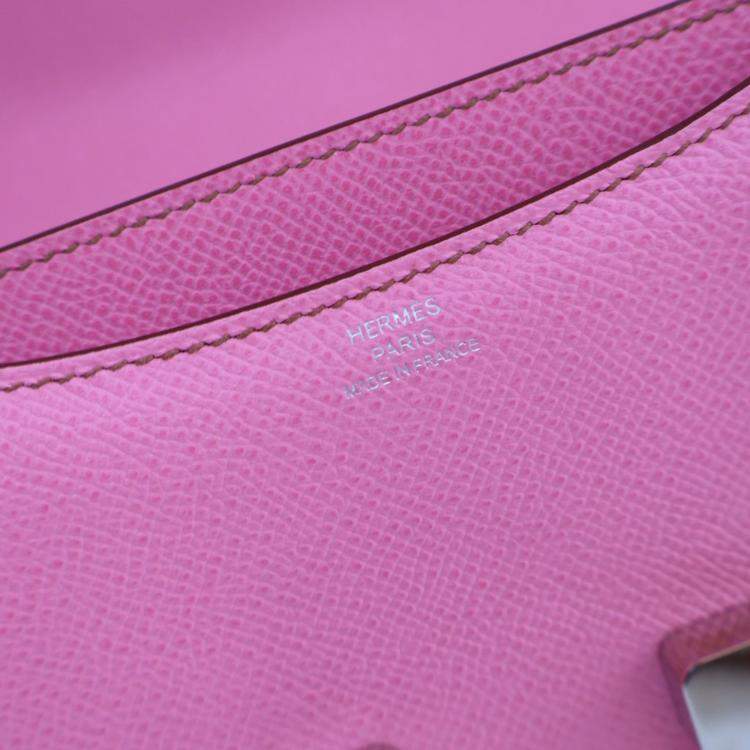 Pre Owned Hermes Bubblegum Epsom Mini Constance 18