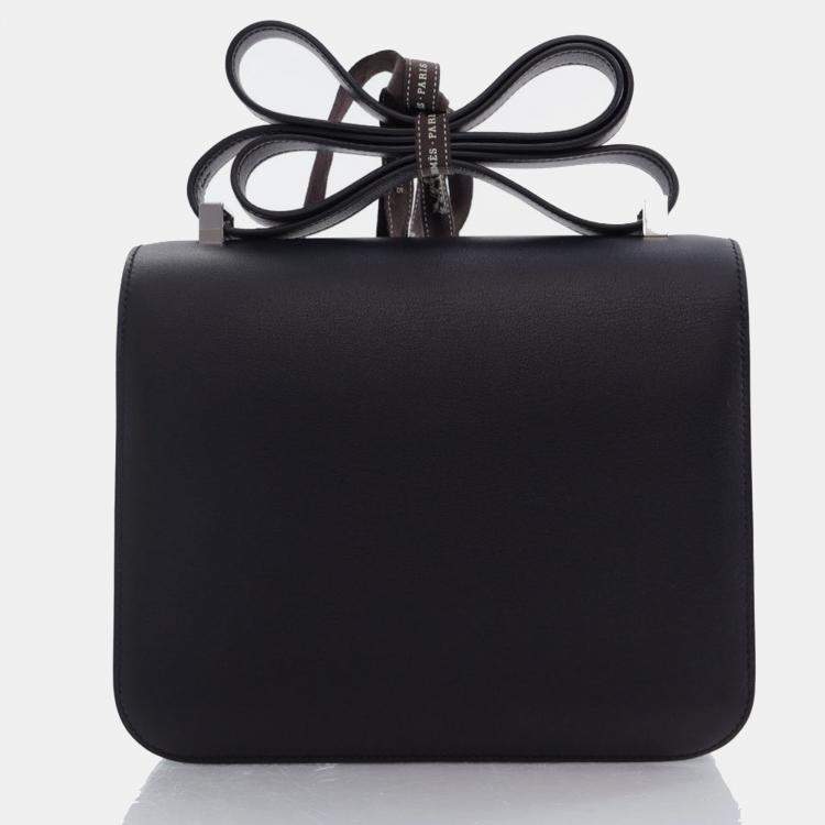 Pre Owned Hermes Noir Swift Marble Constance 24