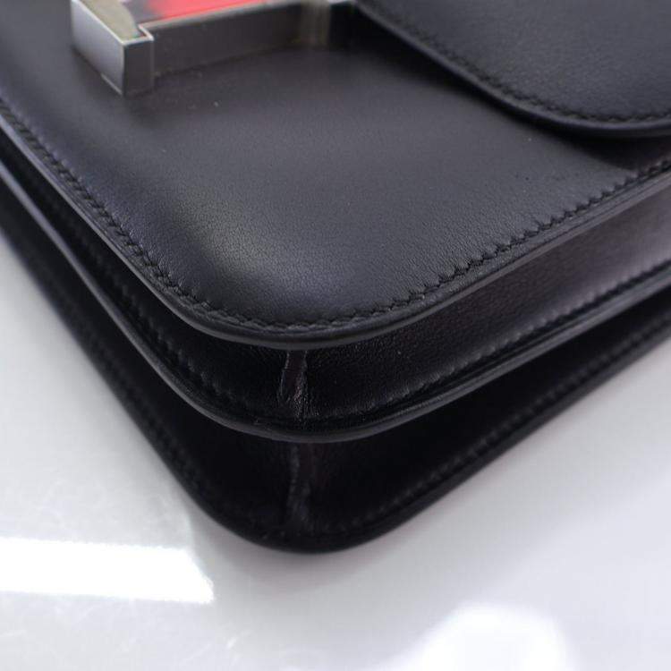 Pre Owned Hermes Noir Swift Marble Constance 24